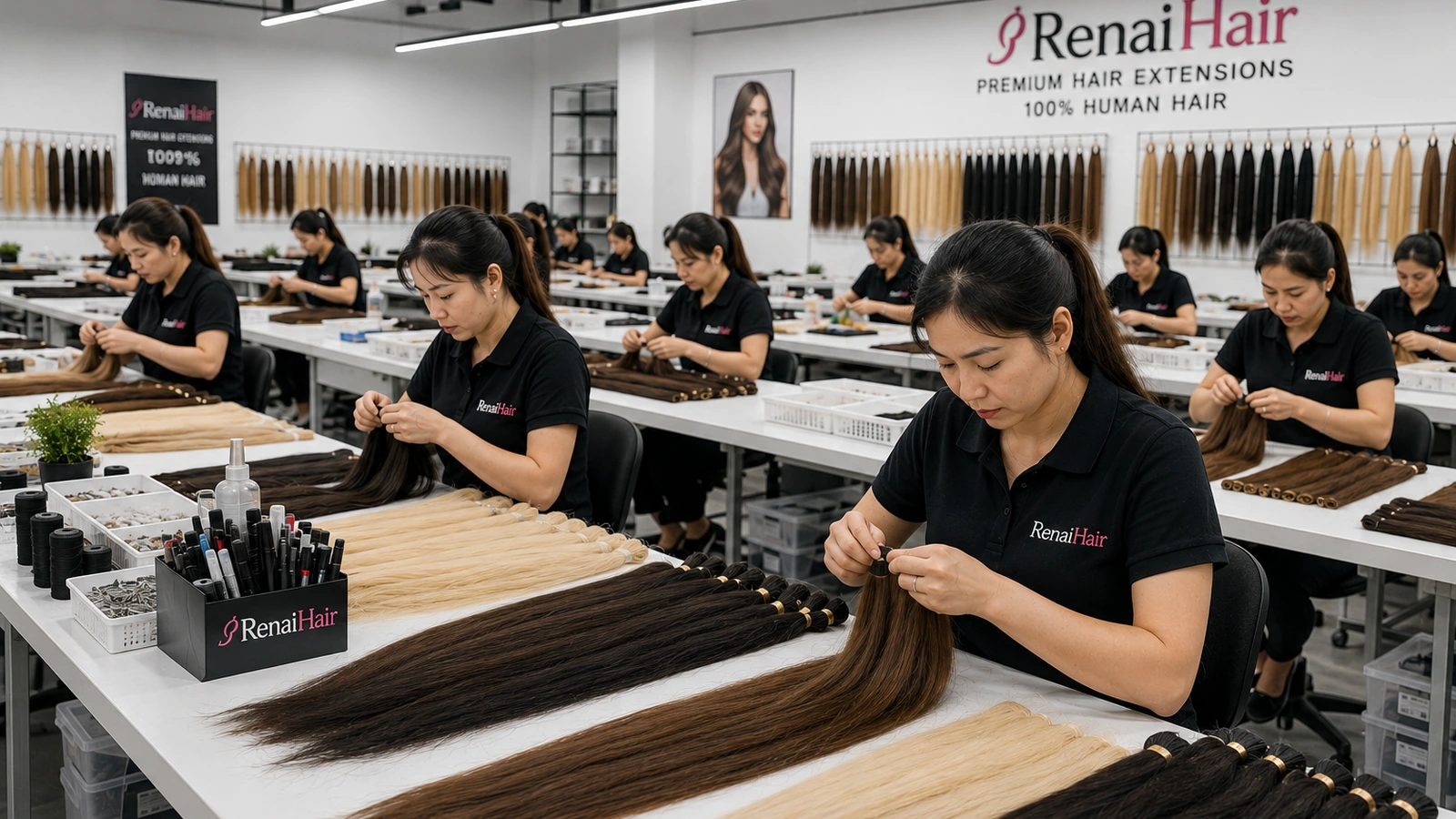 Renai Hair production workshop