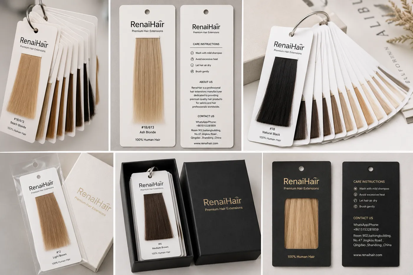 Renai Hair private label packaging